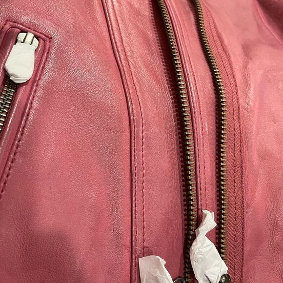 New Free People We The Free Cora Leather Jacket Size XS - Picture 10 of 12